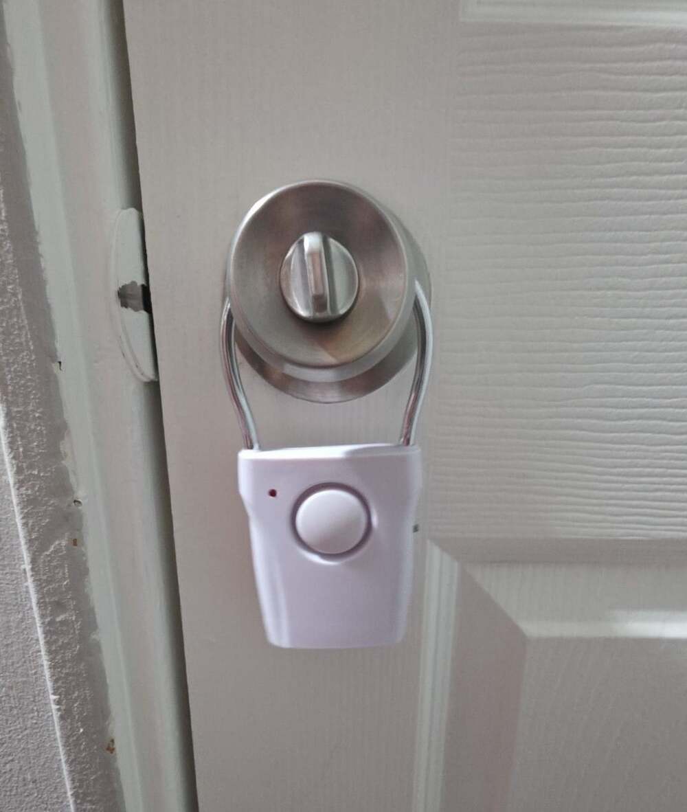 Generic Door Handle Alarm 120dB Touch Sensor Security Anti-Theft White